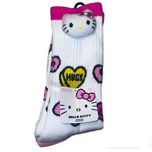 Sanrio Hello Kitty Coquette Lolita 3D 2 Pair Kawaii Crew Socks
